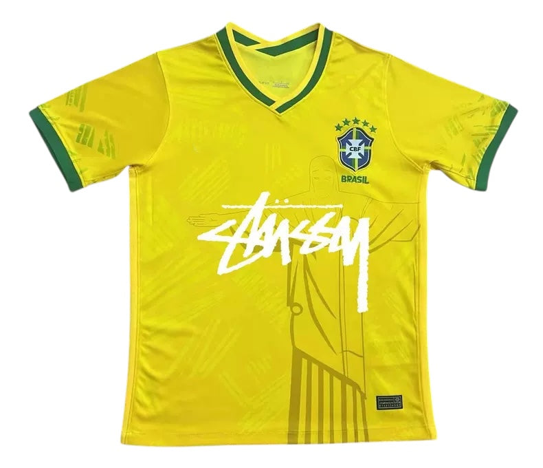 Camiseta De Time Brasil Stussy Amarela “Rio de Janeiro”