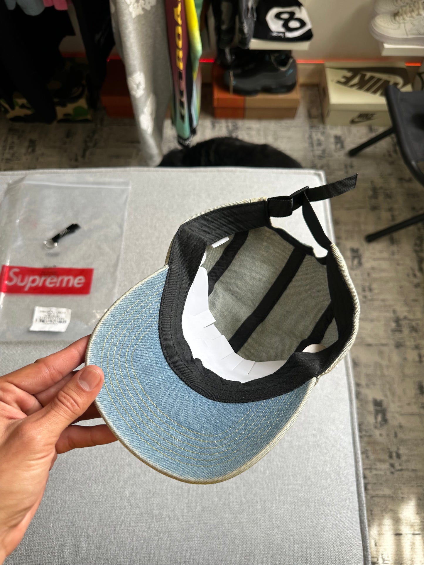 Boné Supreme Five Panel ‘Stoned Cream’ (Pronta Entrega)