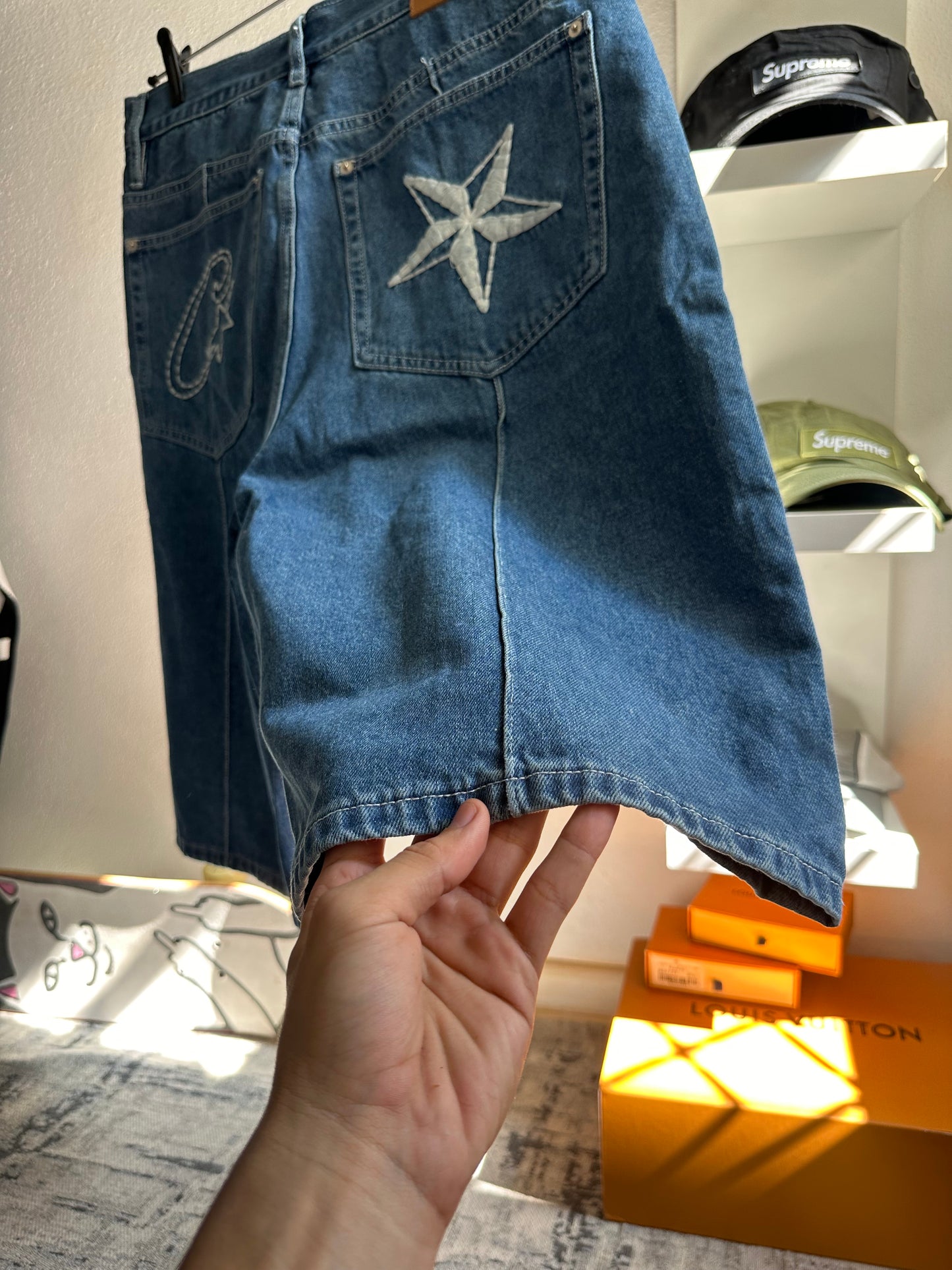 Shorts Jeans Corteiz Denim "Azul" (Pronta Entrega)