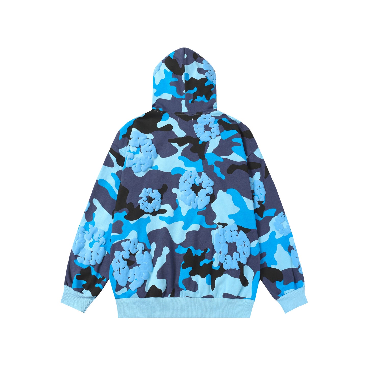 Moletom Denim Tears The Wreath Zip ‘Blue Camo’