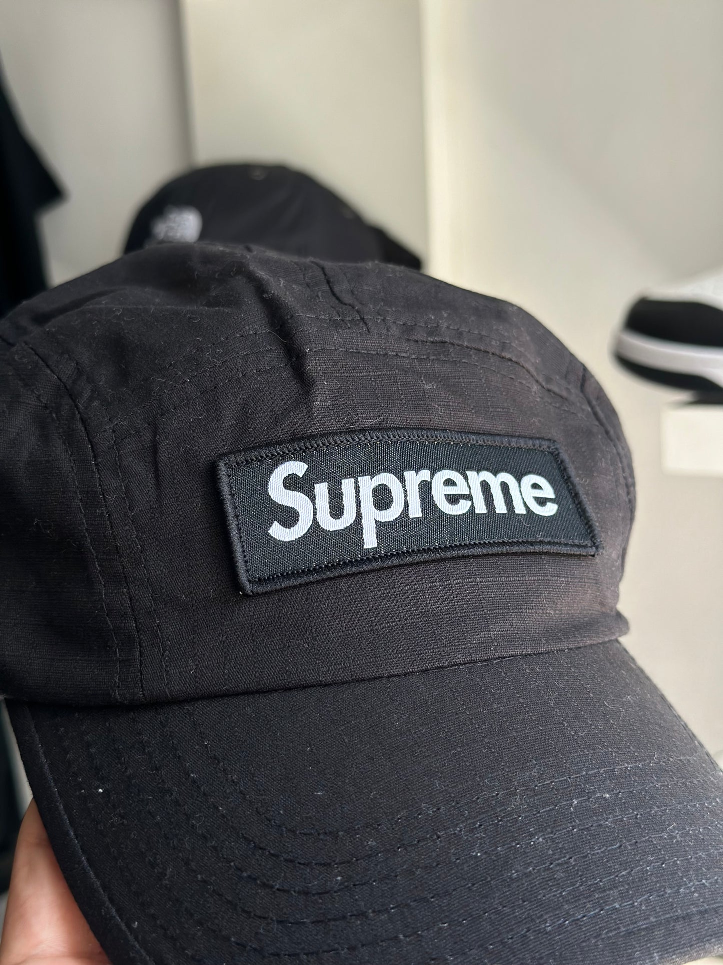 Boné 5 Panel Supreme Bogo Ventile "Preto" (Pronta Entrega)