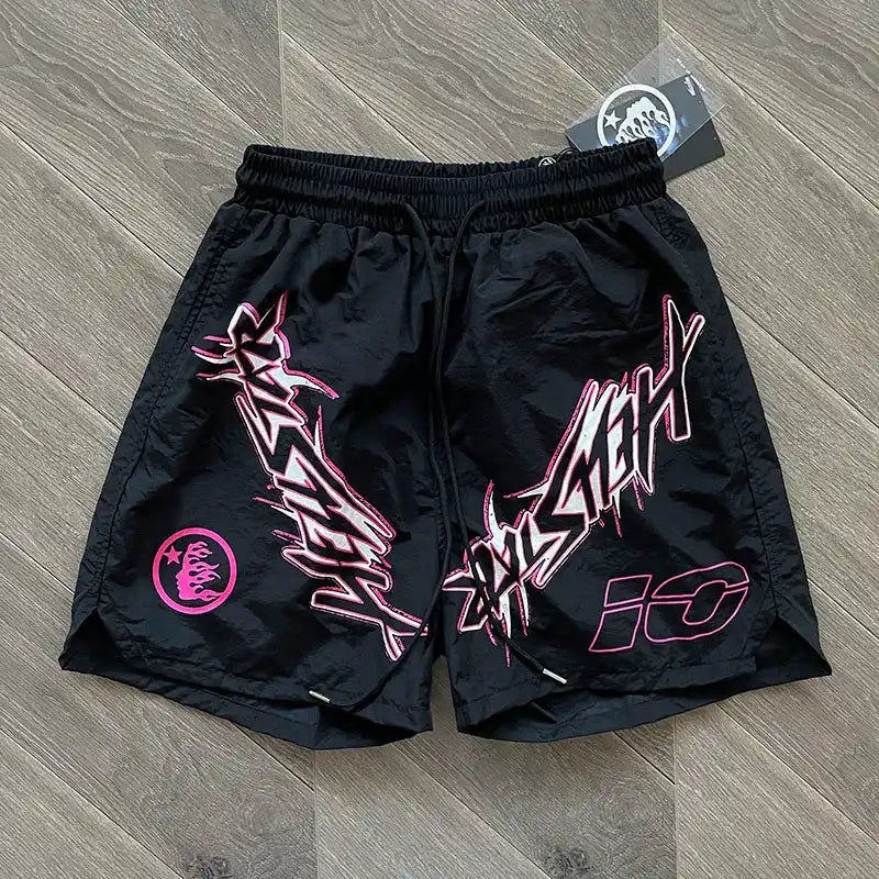 Shorts Hellstar Washed Nylon Athletic Black