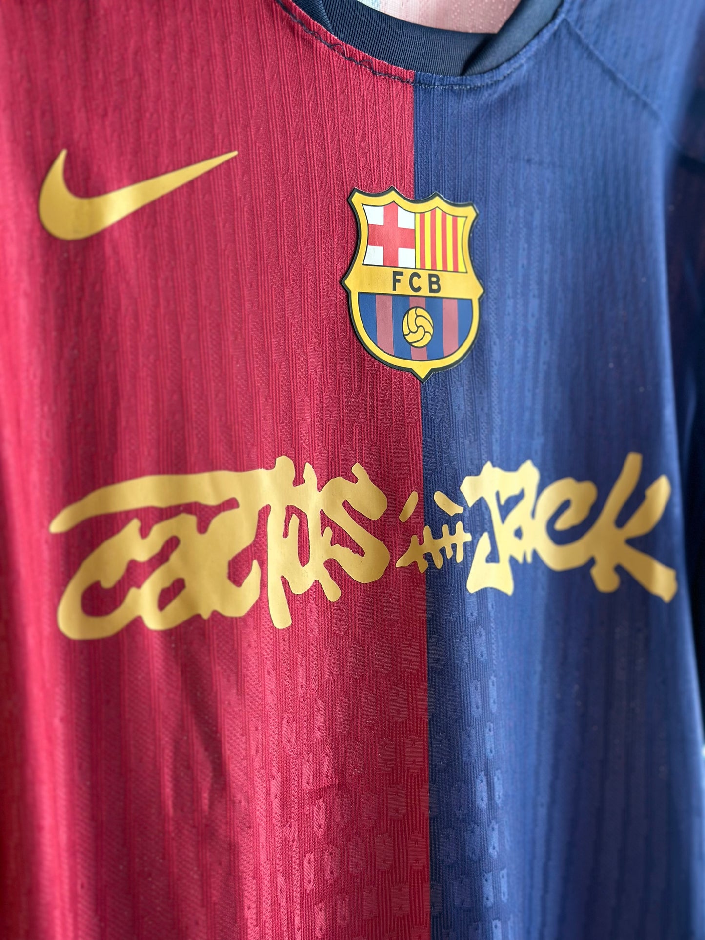 Travis Scott x Nike Camiseta FC Barcelona Cactus Jack 2024/25 Match Home (Pronta Entrega)