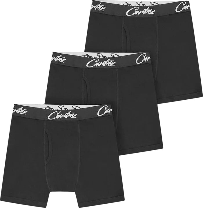 Pack Cueca Corteiz Logo “Black