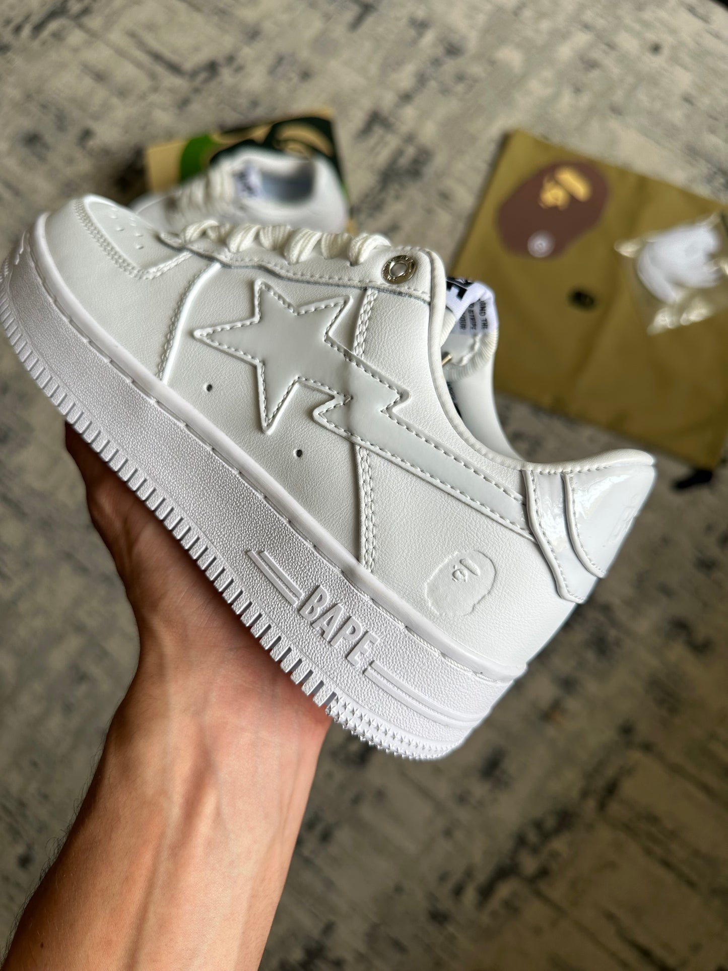 Bapesta “Triple White” (Pronta Entrega)