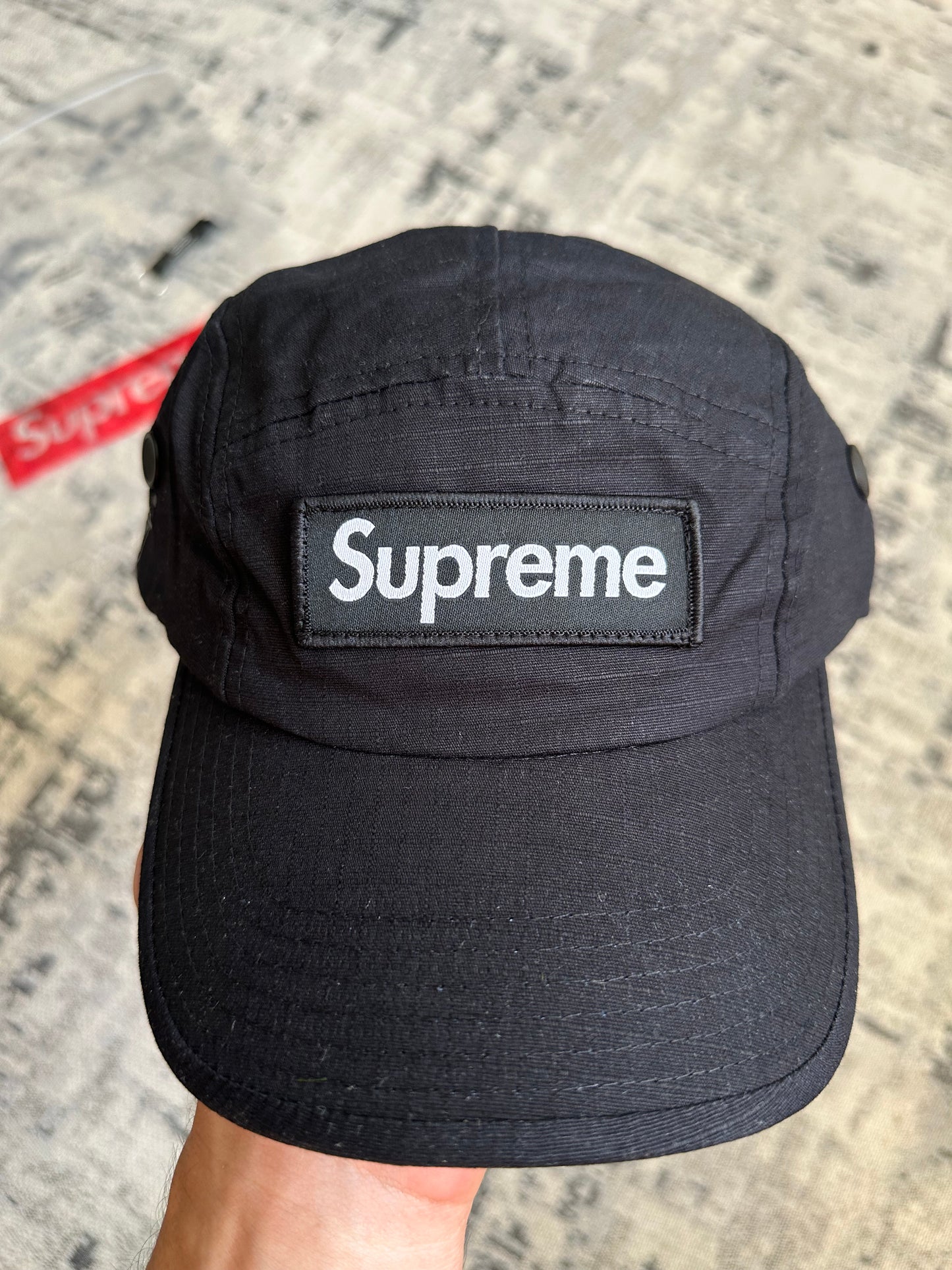 Boné Supreme Ventille Black Five Panel (Pronta Entrega)