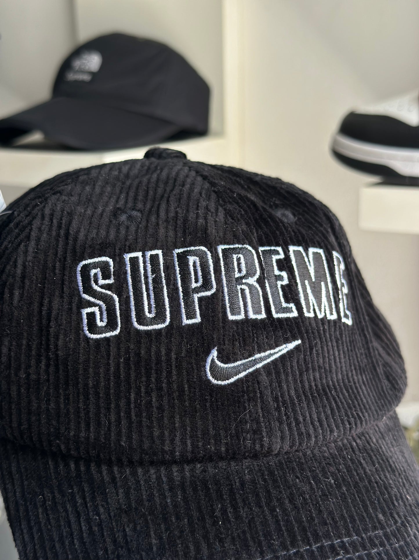 Boné 6 Panel Nike x Supreme "Preto" (Pronta Entrega)