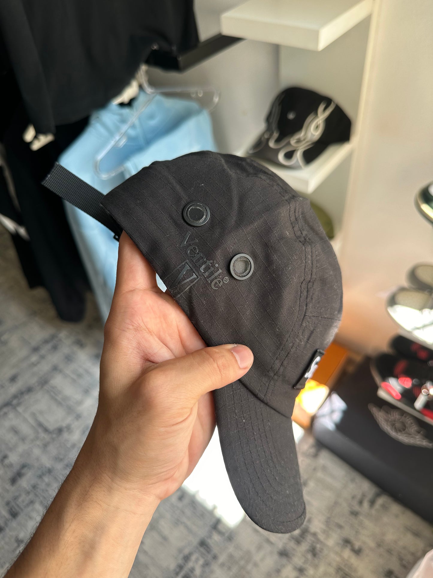 Boné 5 Panel Supreme Bogo Ventile "Preto" (Pronta Entrega)