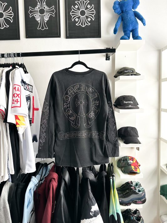 Camiseta Manga Longa Chrome Hearts ‘Black Pocket Bright’ (Pronta Entrega)
