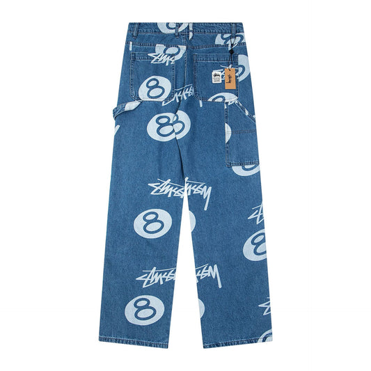 Calça Stussy Stock 8 Ball Denim