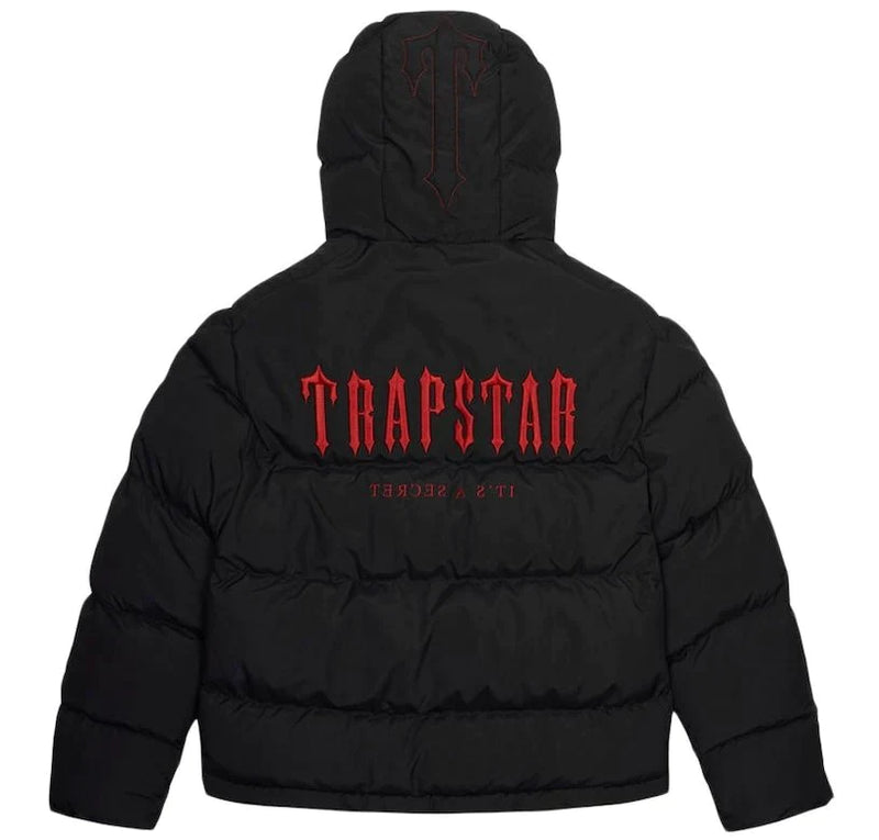 Jaqueta Trapstar Puffer "Irongate Black Red"